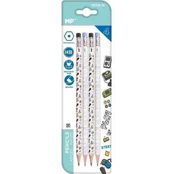 Set školních potřeb Ołówek z gumką HB 4szt