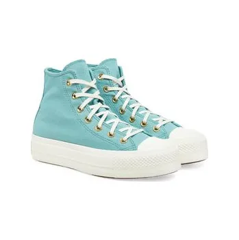 Dámské tenisky Converse Plátěnky Chuck Taylor All Star Lift Platform Gold A11495C Tyrkysová 36