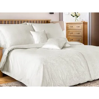 Povlečení Damaškové povlečení EXCELLENT 140x220, 70x90 GEON Tulipánová linie krémová