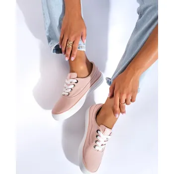 Dámské tenisky Big Star Shoes Jedinečné růžové dámské tenisky bez podpatku 38