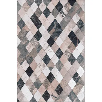 Koberec Vinylový Koberec Vzor Kamenná mozaika kosočtverců dekorativní dlaždice 80x120 cm