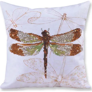 Diamantové malování DIAMOND DOTZ Povlak na polštář vážka