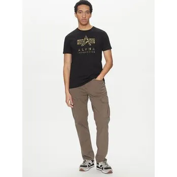 Pánské tričko Alpha Industries T-Shirt Camo Puff 146506 Černá Regular Fit XL