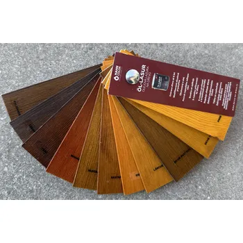 Olej na dřevo Hahn Color OLEJOVÁ LAZURA - vzorník - vějíř