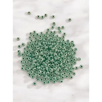 Dětské navlékací korálky Bijoux Korálky perleťové modré Rokajl vel. 6/0