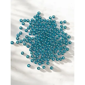 Dětské navlékací korálky Bijoux Korálky modré průhledné Rokajl vel. 6/0