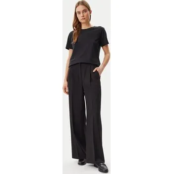 Dámské kalhoty Calvin Klein Kalhoty z materiálu Travel Twill K20K208214 Černá Wide Leg 36