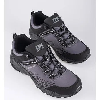 Pánská treková obuv DK Pohodlné pánské trekingové boty šedé bez podpatku 42