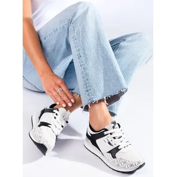 Dámské tenisky Trendy bílé tenisky dámské bez podpatku 37