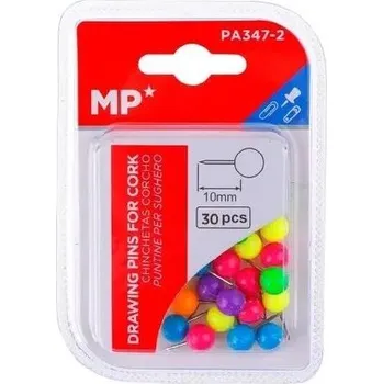 Set školních potřeb Pinezki kuleczki fluorescencyjne 10mmx30szt