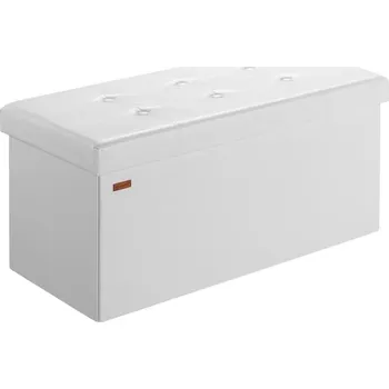 Taburet Casaria Taburet s úložným prostorem 76 x 38 x 38 cm, bílý 101540 MDF Bílá