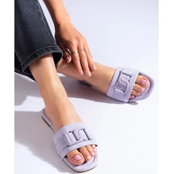 Dámské žabky Pohodlné nazouváky fialové dámské bez podpatku 36