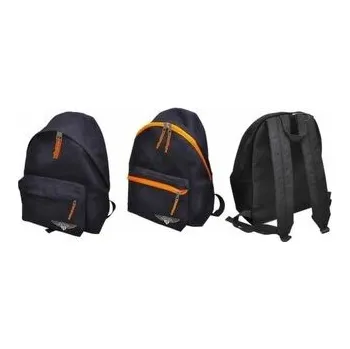 Set školních potřeb Plecak Sampack czarny z pomarańczowymi elementami