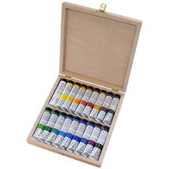 Olejová barva Umton 0-19 olejové barvy v dřevěné kazetě 18x 20 ml
