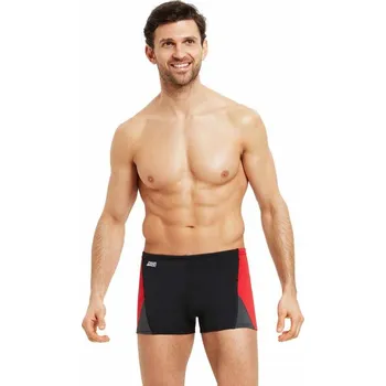 Pánské plavky ZOGGS Pánské plavky HIP RACER PRISM červená/černá DE6 + DÁREK