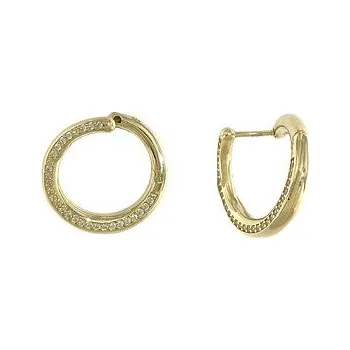 Náušnice Zlaté náušnice kroužky předozadní Au585/1000 hmotnost 3,74g