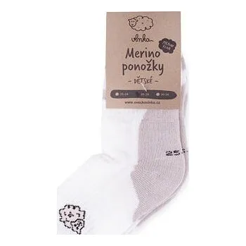 Pánské ponožky Vlnka 2 páry dětských ponožek Merino béžová velikost ponožek 25-29