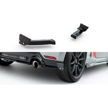 Auto-moto Splittery zadní boční + flaps Toyota GR Yaris Mk4 Facelift černý lesklý plast