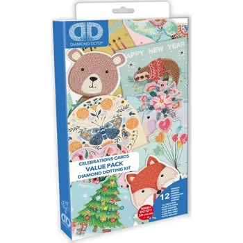 Diamantové malování DIAMOND DOTZ - Diamantové malování - SADA 12 PŘÁNÍ