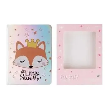 Set školních potřeb Notes holograficzny lisek 19x13,5cm