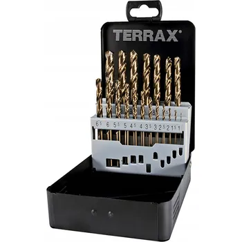 Vrták Sada vrtáků do kovu Terrax A215214, 19 ks