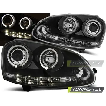 Osvětlení automobilu Tuning-Tec Přední čirá světla Volkswagen Golf V (2003 - 2009) - černé - Angel Eyes
