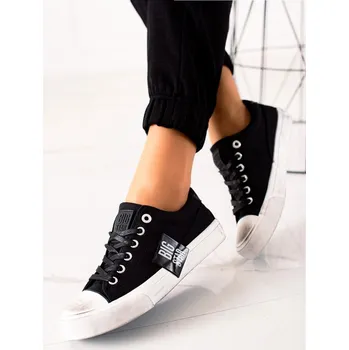 Dámské tenisky Big Star Shoes Exkluzívní tenisky dámské černé bez podpatku 38