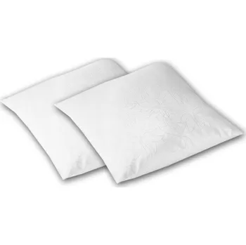 Dekorativní polštářek Damaškový dekorační polštářek 40x40 EXCELLENT GEON Tulipánová linie bílá