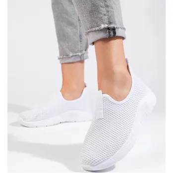 Dámské tenisky Luxusní dámské tenisky bílé bez podpatku 39