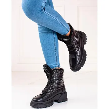 Dámské válenky Komfortní sněhule dámské černé na plochém podpatku 36