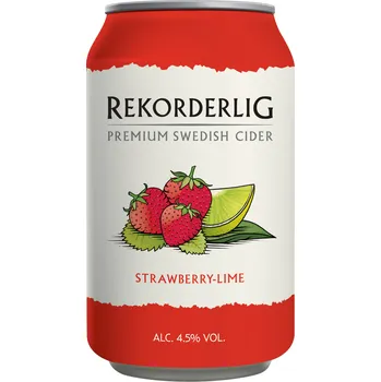 Cider Rekorderlig Cider Strawberry-Lime, plech, 24x 0,33l