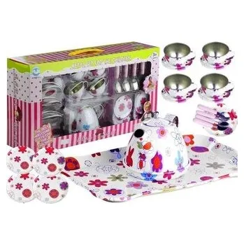 Dětská kuchyňka Zestaw do herbaty metalowy 18el