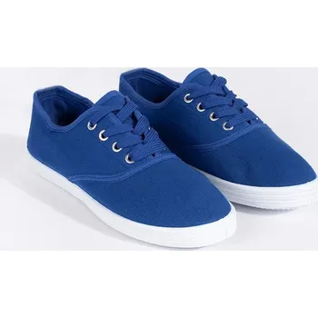 Dívčí tenisky Komfortní tenisky dětské modré bez podpatku 33