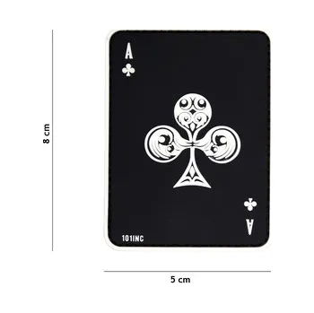 Nášivka Gumová nášivka 101 Inc Ace of Clubs - černá