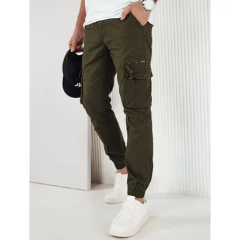 Pánské kalhoty Tmavé khaki cargo kalhoty UX4178 Velikost: S