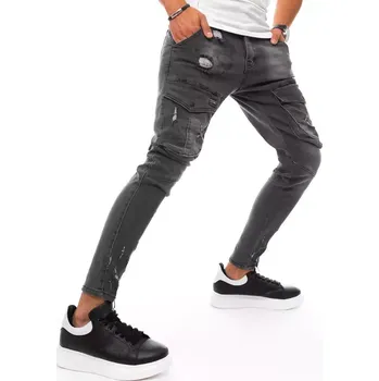 Oblečení a móda Černé pánské džíny s kapsami UX3291 Velikost: 32