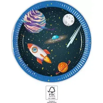 Talíř Papírové talíře Vesmír 20 cm 8 ks