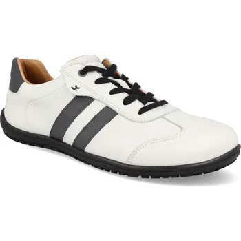 Dámské tenisky Barefoot pánské tenisky Koel - Ilo Napa off white grey tmavě šedé proužky Velikost: 46