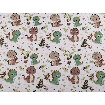 Bavlněná látka / plátno dinosaurus Varianta: 1 (948) zelenkavá, Balení: 1 m