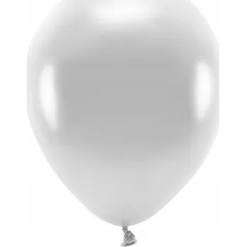 Balónek Balónky Eco Metalické Narozeniny 1-99 stříbrné 10 Ks