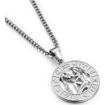 Přívěsek Steel Edge Přívěsek se znamením zvěrokruhu WJHP3093-Vodnář Délka náhrdelníku: 60cm