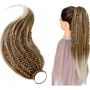 Paruka Příčesek dlouhé syntetické vlasy tmavě blond SuperDreads dámské