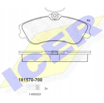 Brzdová destička Icer 181570-700 Sada brzdových destiček, kotoučové brzdy