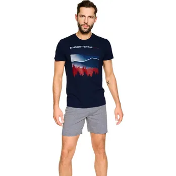 Pánské pyžamo HENDERSON Pánské pyžamo 39907 Nature blue XXL