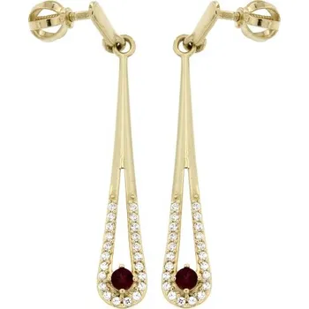 Náušnice Zlatnictví U Kostela Zlaté visací náušnice se zirkony 206bč 602501446