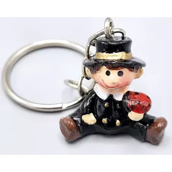 Kominík s beruškou jako přívěsek na klíče