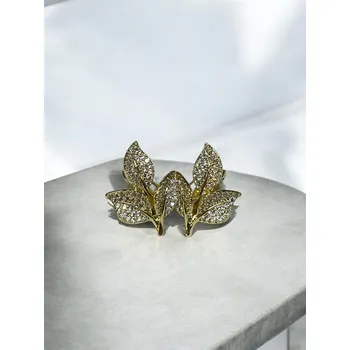 Náušnice Prosperk Náušnice klipsy zlaté lístečky