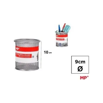 Set školních potřeb Pojemnik na długopisy siatkowy okrągły srebrny