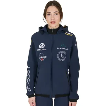 Dámská větrovka EQUESTRO Bunda softshellová New Style Multilogo Equestro, dámská, navy blazer XS