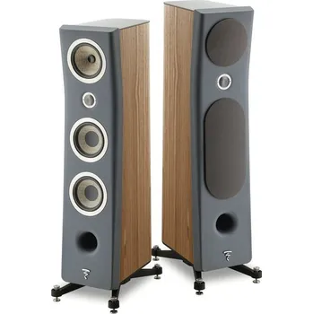 Elektronika Focal Kanta N°2 walnut / dark grey mat front (3 pásmový sloupový reproduktor, frekvenční rozsah 35kHz, citlivost 91dB)